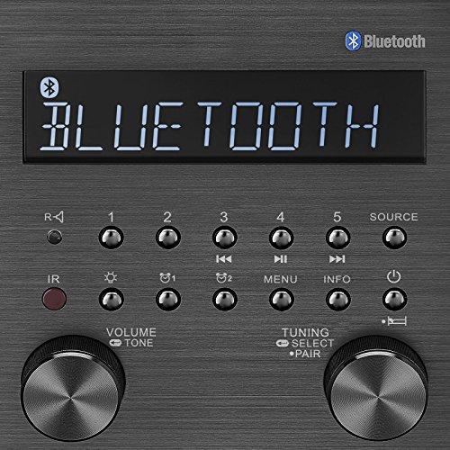 Sangean SANGEAN WR-50 AM/FM-RBDS/Bluetooth Wood Cabinet Table Top Radio Black