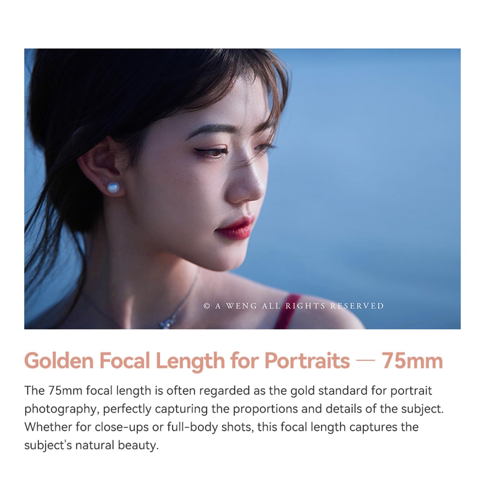 TTARTISAN TTArtisan AF 75mm F2 Portrait Lens Auto Focus Full Frame Prime Lenses for Nikon Z-Mount Z5 Z6 Z7 Z6II Z6III Z7II ZFC Z30 Z50 Z9 Z8 ZF