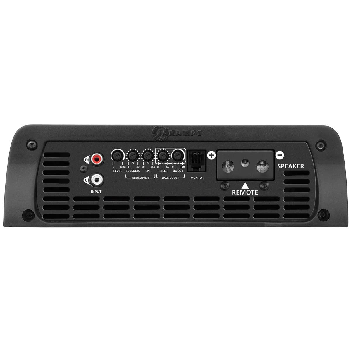 Taramp\'s Taramps Bass 8k 1 Ohm Monoblock Amplifier 8000 Watts Rms 1 Channel Powerful Full Range Great for Sub/Bass RCA Input Subsonic Filter, Car Audio Class D