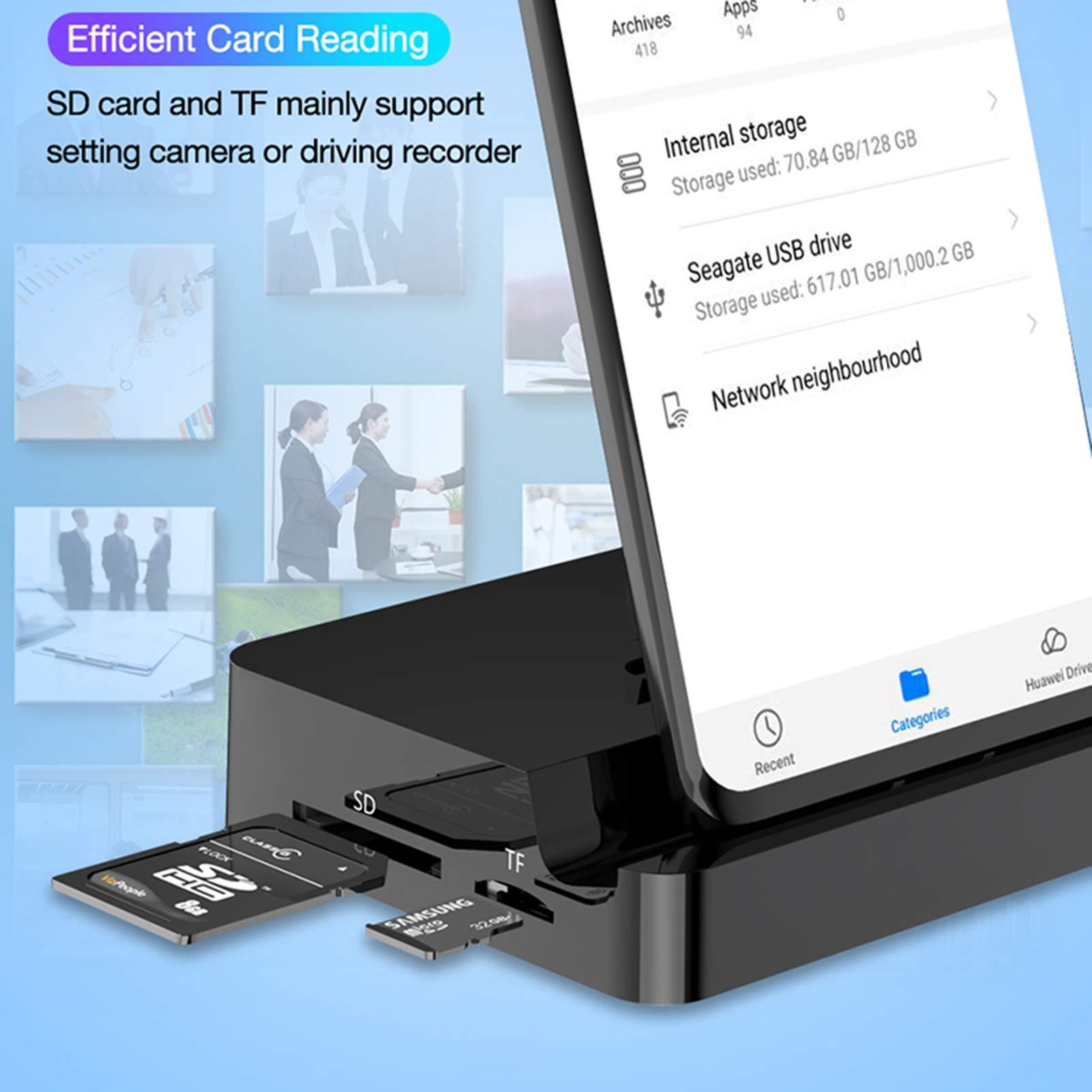 jehdfbvssjcbcsvfd USB Type C Hub Phone Charging Docking Station with 4K HDMI 2 USB3.0 SD TF Card Reader USB Extension Splitter for Huawei Mate10 P20 Samsung S8 S9