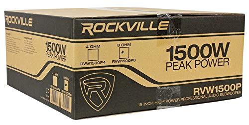 Rockville Rockville RVW1500P8 1500w 15\" Raw DJ Subwoofer 8 Ohm Sub Woofer 70OZ Magnet, Black