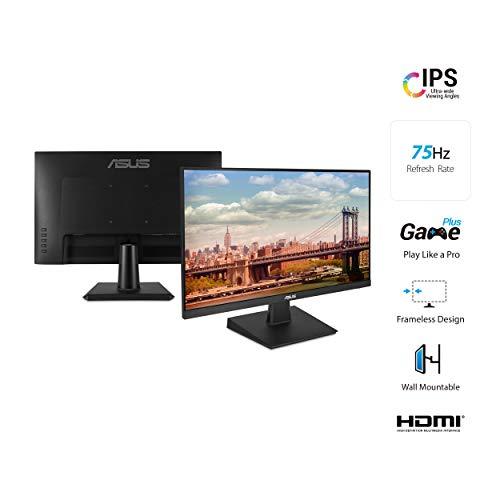 ASUS ASUS VA24EHE 23.8” Monitor 75Hz Full HD (1920x1080) IPS Eye Care HDMI D-Sub DVI-D,Black