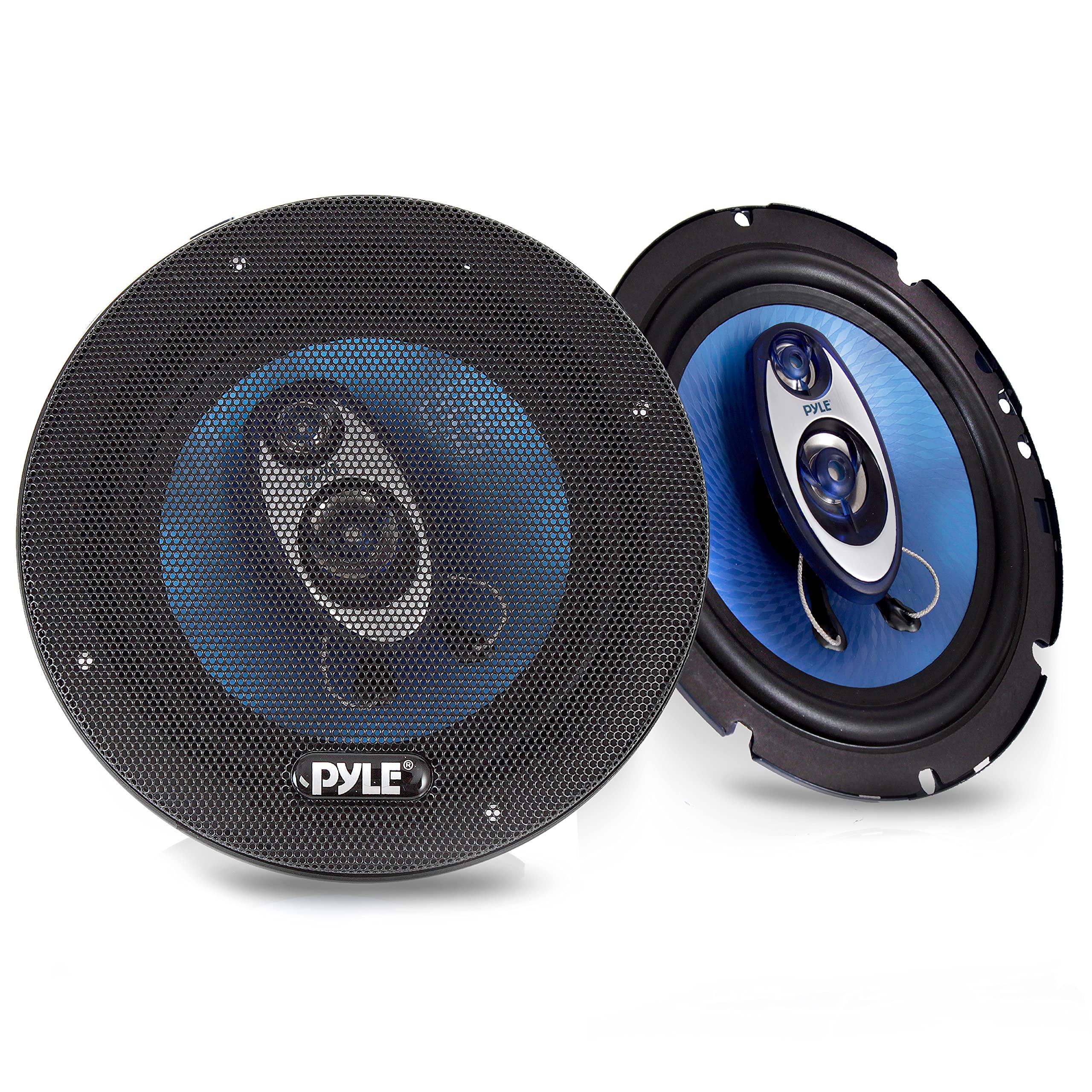 Pyle Pyle 4'' x 6'' Three Way Sound Speaker System - Pro Mid Range Triaxial Loud Audio 240 Watt per Pair w/ 6.5" Three-Way Sound Speaker System - 180 W RMS/360W Power Handling w/ 4 Ohm Impedance