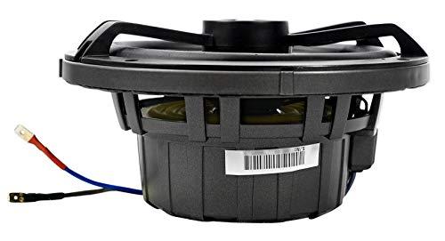 KICKER KICKER (2) 45KM654L 6.5\" 390w Marine LED Speakers w/Charcoal with White Grilles KM65 Bundle with 2 Rockville MAC65B 6.5\" Black Aluminum Wakeboard Tower Speaker Pod Enclosures