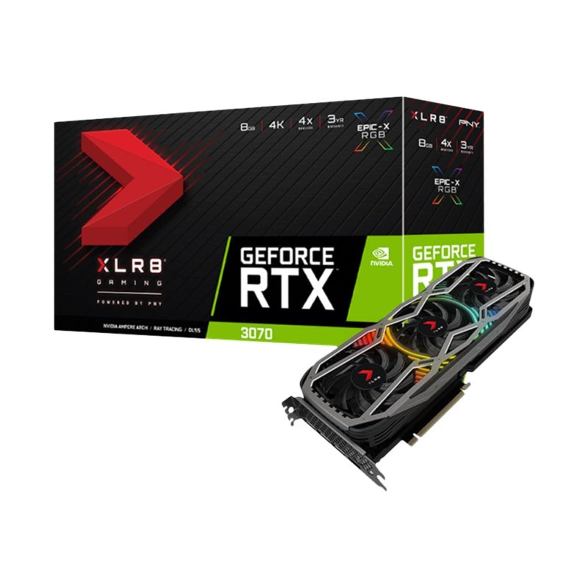 PNY PNY GeForce RTX 3070 8GB XLR8 Gaming Revel Epic-X RGB Triple Fan Graphics Card LHR