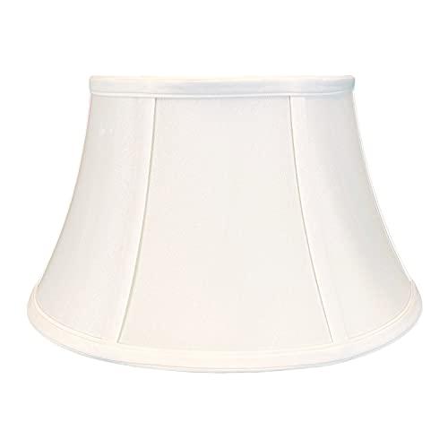 Royal Designs, Inc. Royal Designs, Inc. Shallow Drum Bell Billiotte Wall Lamp Shade, BS-711-15WH, White, 9.5 x 15 x 8