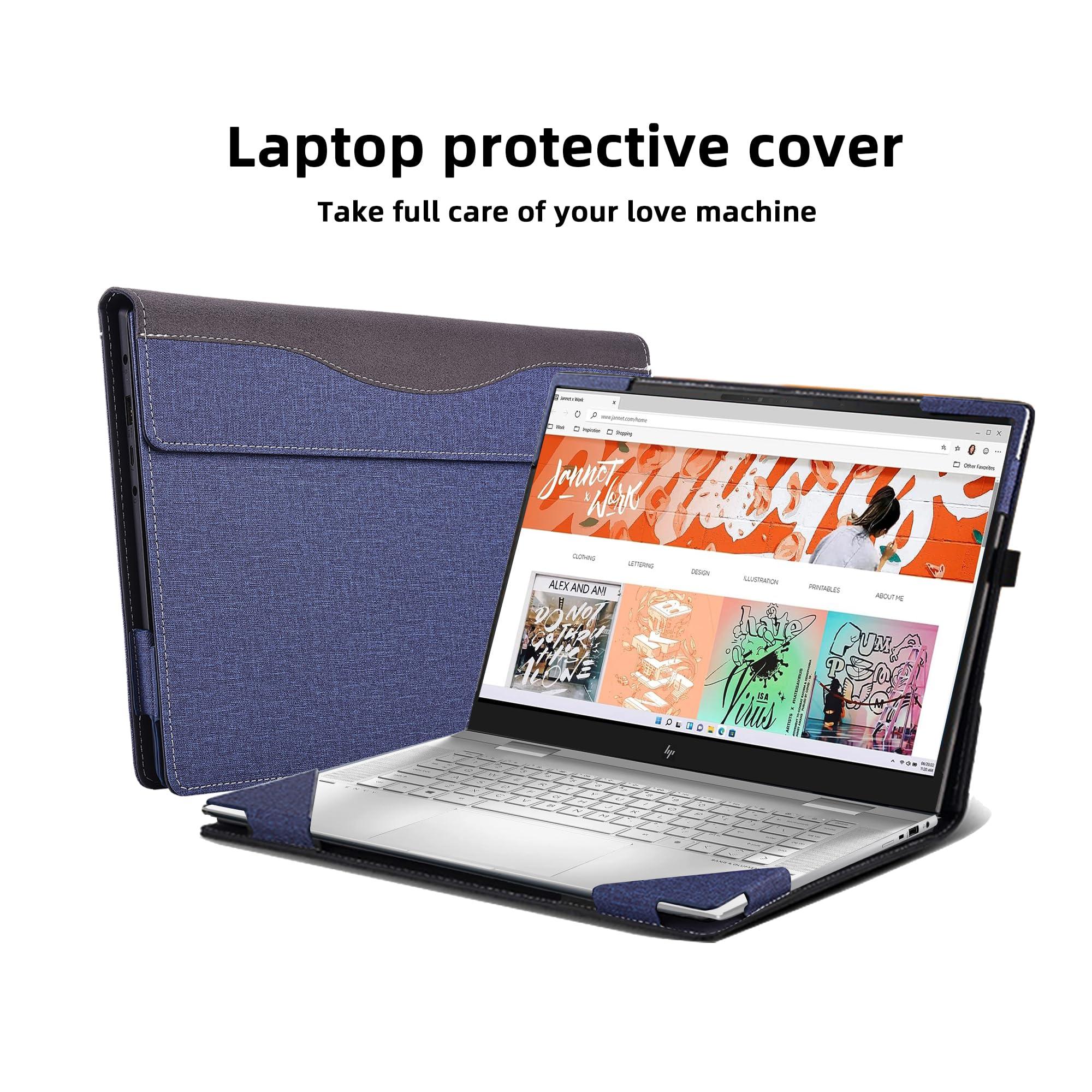 VEVOOD Laptop Case for HP Envy x360 Convertible 15-inch Laptop 15-es2026nr|15-es2010nr 2022|15-eu1026nr| 15-es2000 Series 15.6inches Notebook Sleeve Detachable Protective Back Shell (Blue)
