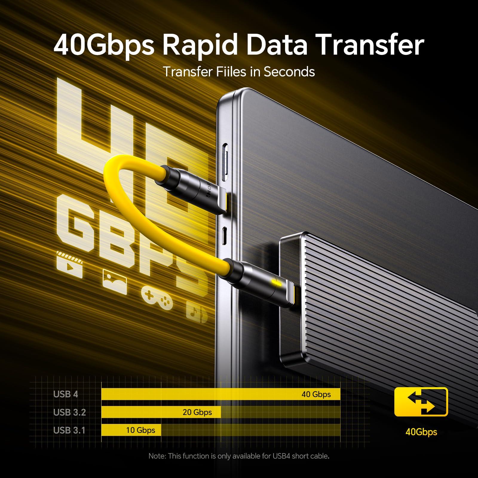 AOHI AOHI 240W 8 in 1 USB 4 Cable Set, The Future 240W PD3.1 USB C Fast Charging Cable Supports 40Gbps Data Transfer 8K HD Display for iPhone15 Pro Max MacBook Pro Air iPad Galaxy