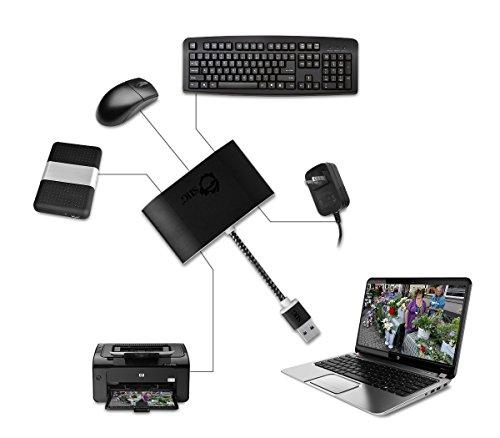 SIIG SIIG SuperSpeed 4 Port USB 3.0 Hub With 5V Power Adapter and Woven Braided USB - Powered Hub & Port Adapter