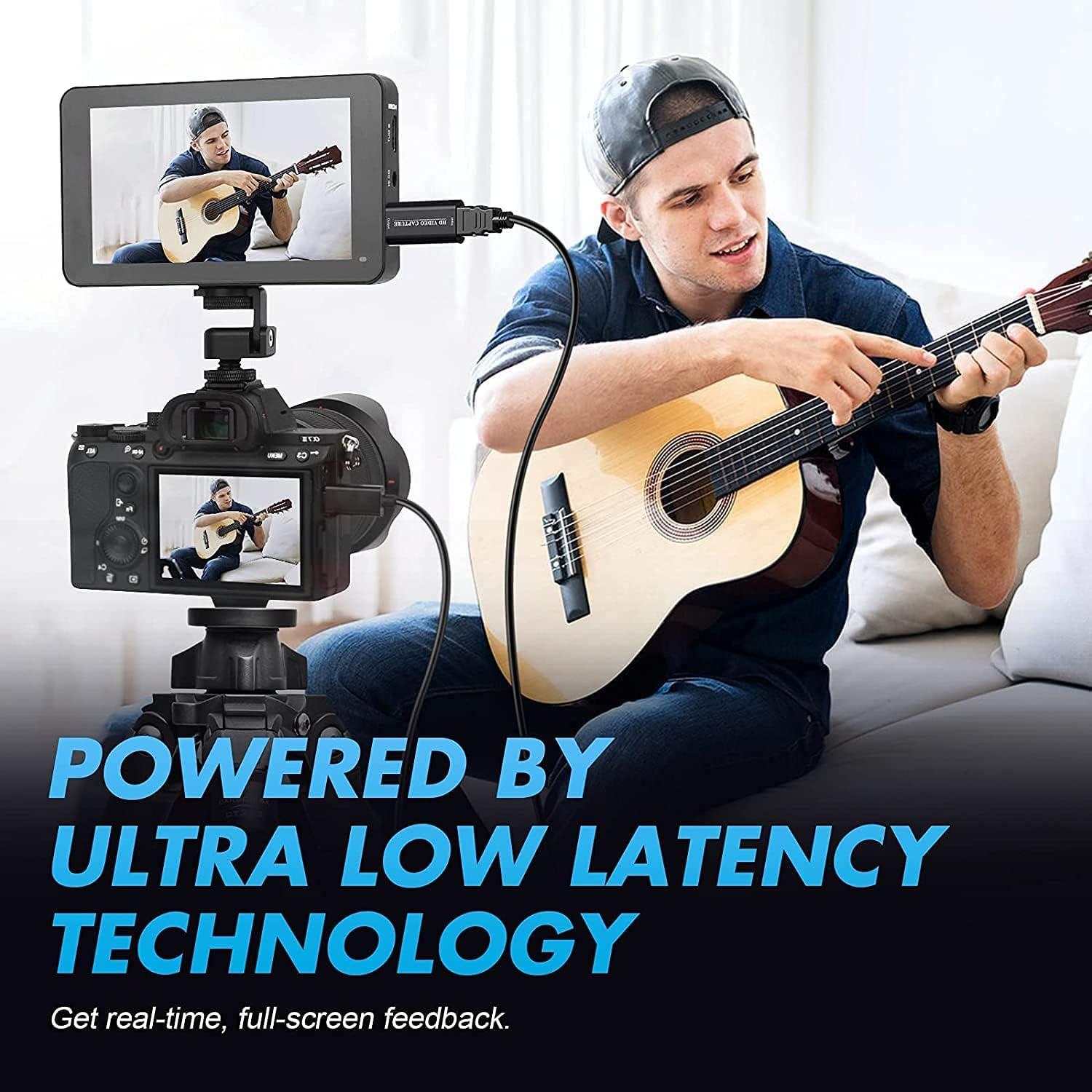 VIXLW 4K HDMI Video Capture Card, HDMI to USB 2.0 Capture Card, Cam Link Camera Capture Card, Video Game Capture Device, HD 1080P Video Recorder for Streaming, Broadcasting, Video Conference, Teaching