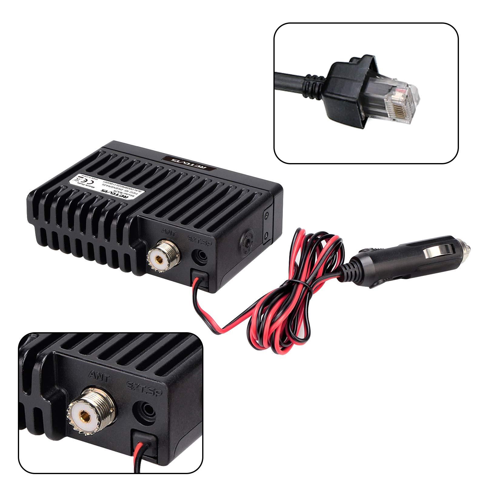 Retevis Retevis GMRS Radio Communication Solutions, RA25 GMRS Mobile Car Radio Mini Mobile Transceiver with 8 Base Station for Farm (1 Pack) with Dual Band Mobile Radio Antenna, 2m/70cm Radio Antenna(1 Pack)
