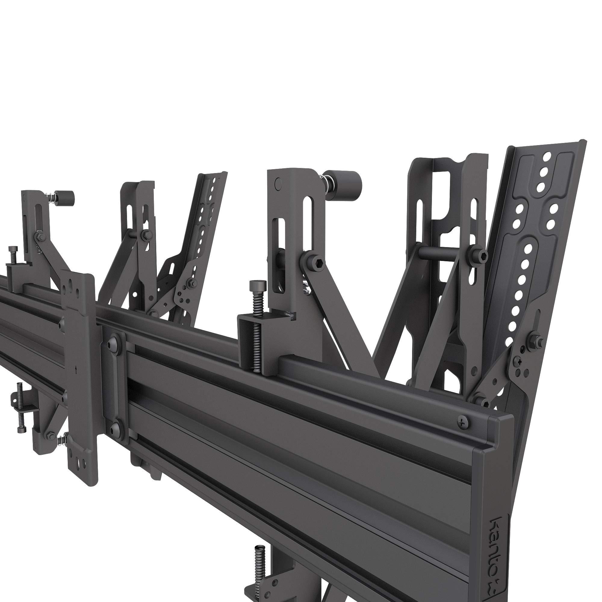 Kanto Kanto MBW31PT Digital Signage Menu Board Wall Mount System with Pop-Out and Tilting Arms for 40-Inch to 60-Inch TVs | Precision Leveling for Perfect TV Alignment | 3 TVs | Black