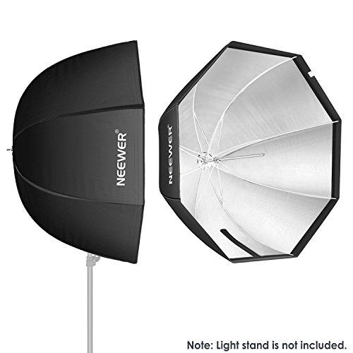 Neewer Neewer 47''/ 120cm Octagonal Softbox Umbrella with Carrying Bag for Portrait or Product Photography, Suitable for Canon Nikon Sony Speedlite, Studio Flash (Black)