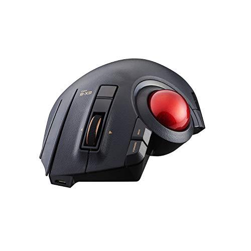 ELECOM ELECOM EX-G Pro Trackball Mouse, Wired, Wireless, Bluetooth, Thumb Control, 8-Button Function, Ergonomic Design, Optical Gaming Sensor, Smooth Red Ball, Windows11, macOS (M-XPT1MRBK)