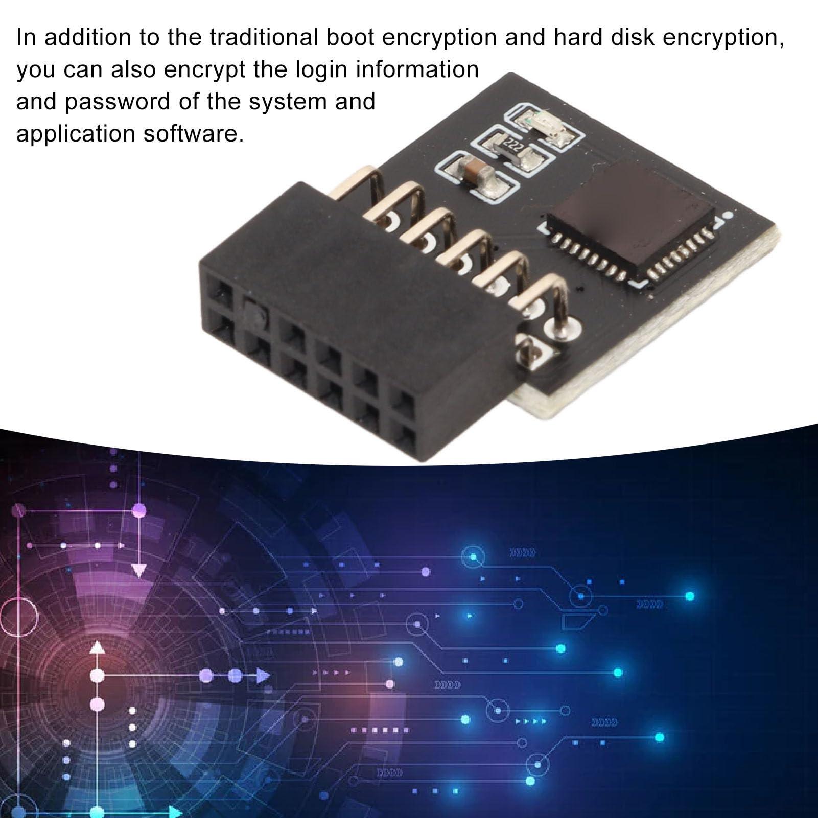 Gearwell TPM 2.0 Module, 12Pin SPI Interface Reliable Replacement SPI Module for WIN11 System for MSI Motherboard DDR4 Memory
