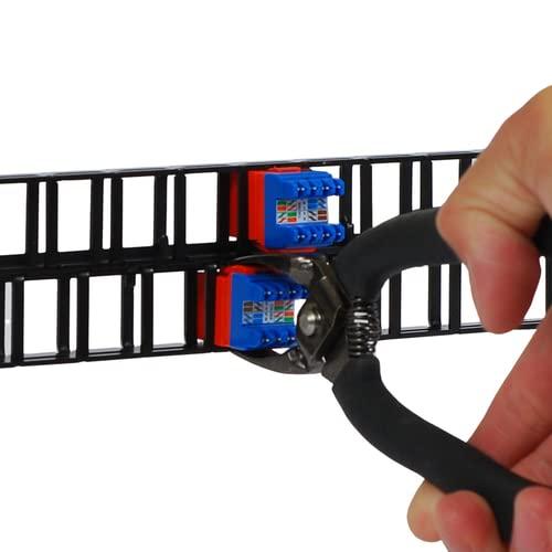 ICC ICC RJ45 Keystone Connector and Patch Cord Removal Tool with Wide Flat Nose Jaws, Compatible with Ethernet and Fiber Optic Patch Cables, High-Density, Corrosion-Resistant, Ergonomic Handle