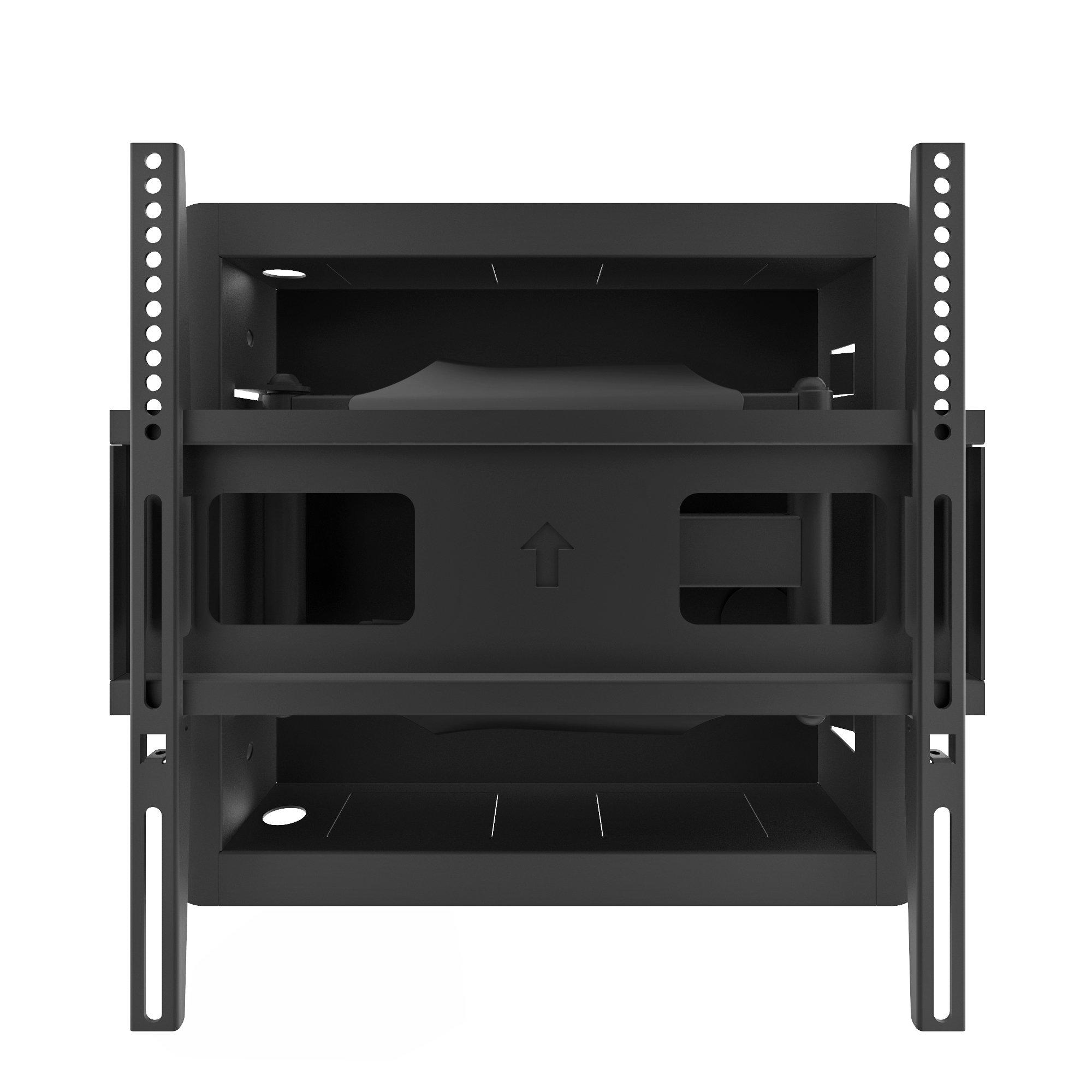 Kanto Kanto R300 Recessed In-Wall Full Motion Articulating TV Mount for 32-inch to 55-inch TVs | Ultra Low Profile | Swivel and Tilt Capable | Cable Management for Clean Setup | Black