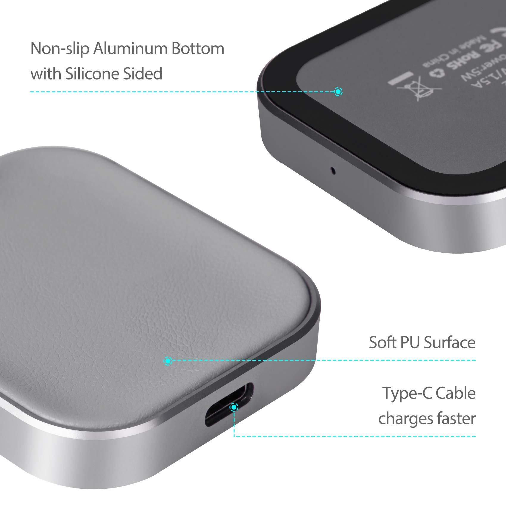 Miroddi Airpods Pro Charger, Wireless Charger for AirPods Pro 2, AirPods Pro 1, AirPods 4 (with ANC), AirPods 3, AirPods 2, AirPods Wireless Charging Station (No AirPods Included), Gray