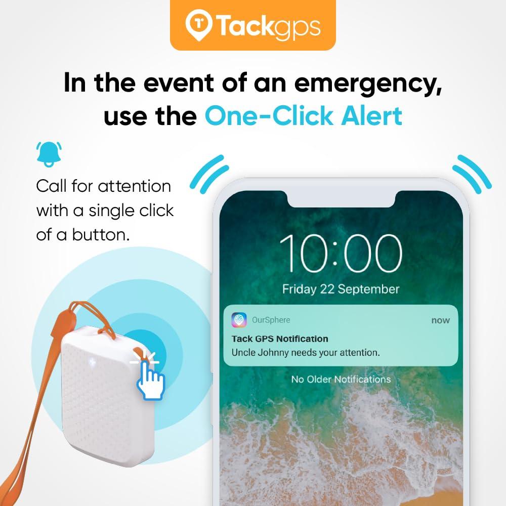 tack Tack GPS [Lowest Monthly fee| 30 Days Battery Life| FCC Certified] -Child, Kids, Pet, Dog, Cat, Elderly, Alzheimer, Car, Vehicle, Bike, Personal Tracking Device. GPS +WiFi +Cellular