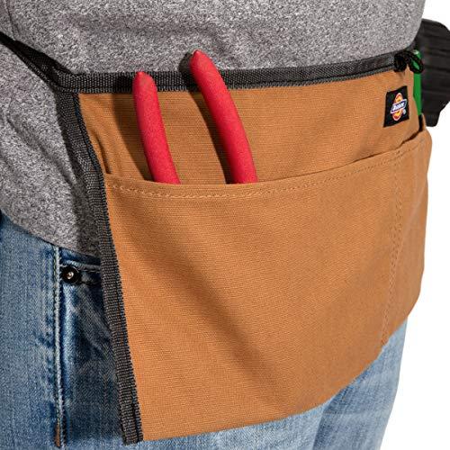 Cherokee Dickies 2-Pocket Canvas Work Waist Apron, Suitable for Woodworkers, Artists, and other Craftspeople, Tan/Grey