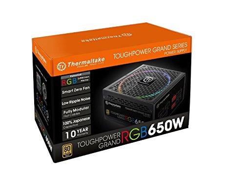 Thermaltake Thermaltake Toughpower Grand RGB 650W 80+ Gold Smart Zero 256-Color RGB Fan Fully Modular Power Supply 10 YR Warranty PS-TPG-0650FPCGUS-R