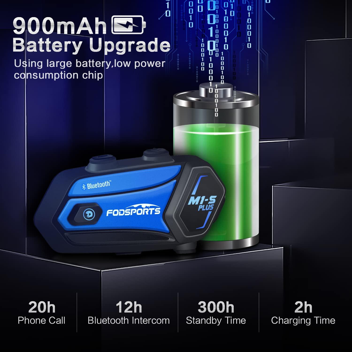 Fodsports Fodsports Save $54 on 1 Pack M1-S PRO + 2 Pack M1-S Plus Motorcycle Bluetooth Headset Up to 8 Riders Helmet Intercom with Music Sharing Motorcycle Bluetooth Intercom