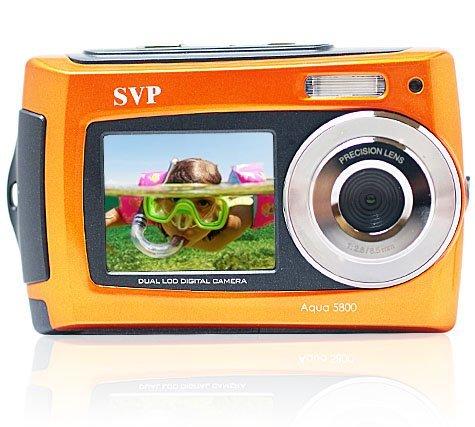 SVP SVP Aqua 5800 Orange (with Micro 16GB) 18 MP Dual Screen Waterproof Digital Camera