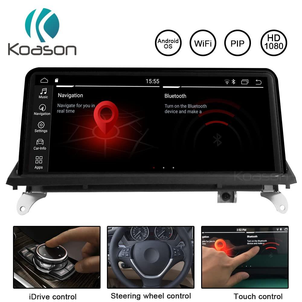 Koason E70 E71 2007-2009 10.25" Black Screen Monitor Android Auto Radio Video Media Player GPS Navigation for BMW X5 X6 X5M X6M Multimedia CCC