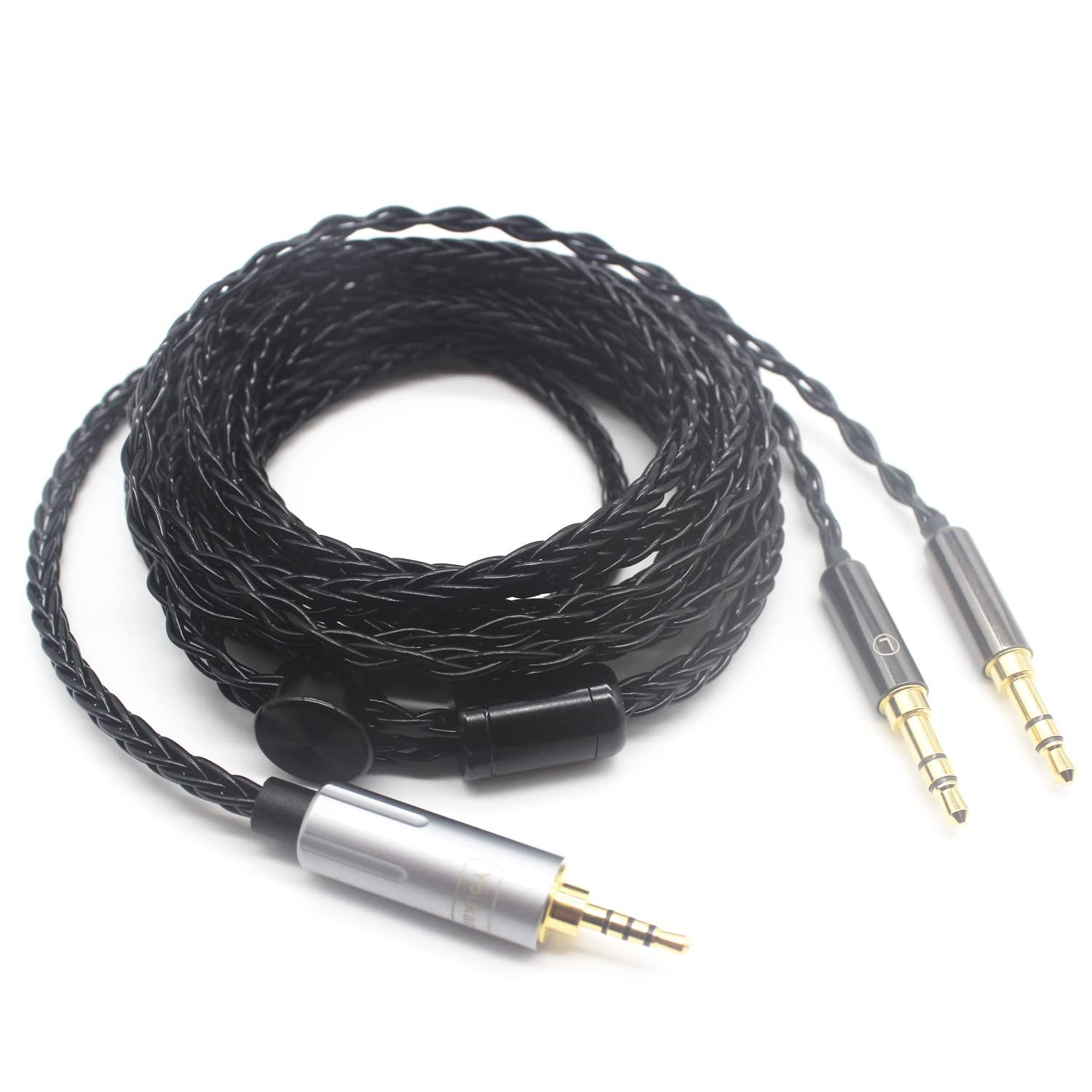 Youkamoo Youkamoo 2.5mm Balanced Headphone Replacement Cable Compatible for Hifiman Sundara, Ananda, Arya, HE400SE, HE4XX, HE-400i Headphones (Dual 3.5mm Male Version) 8.5 ft (2.60 m)