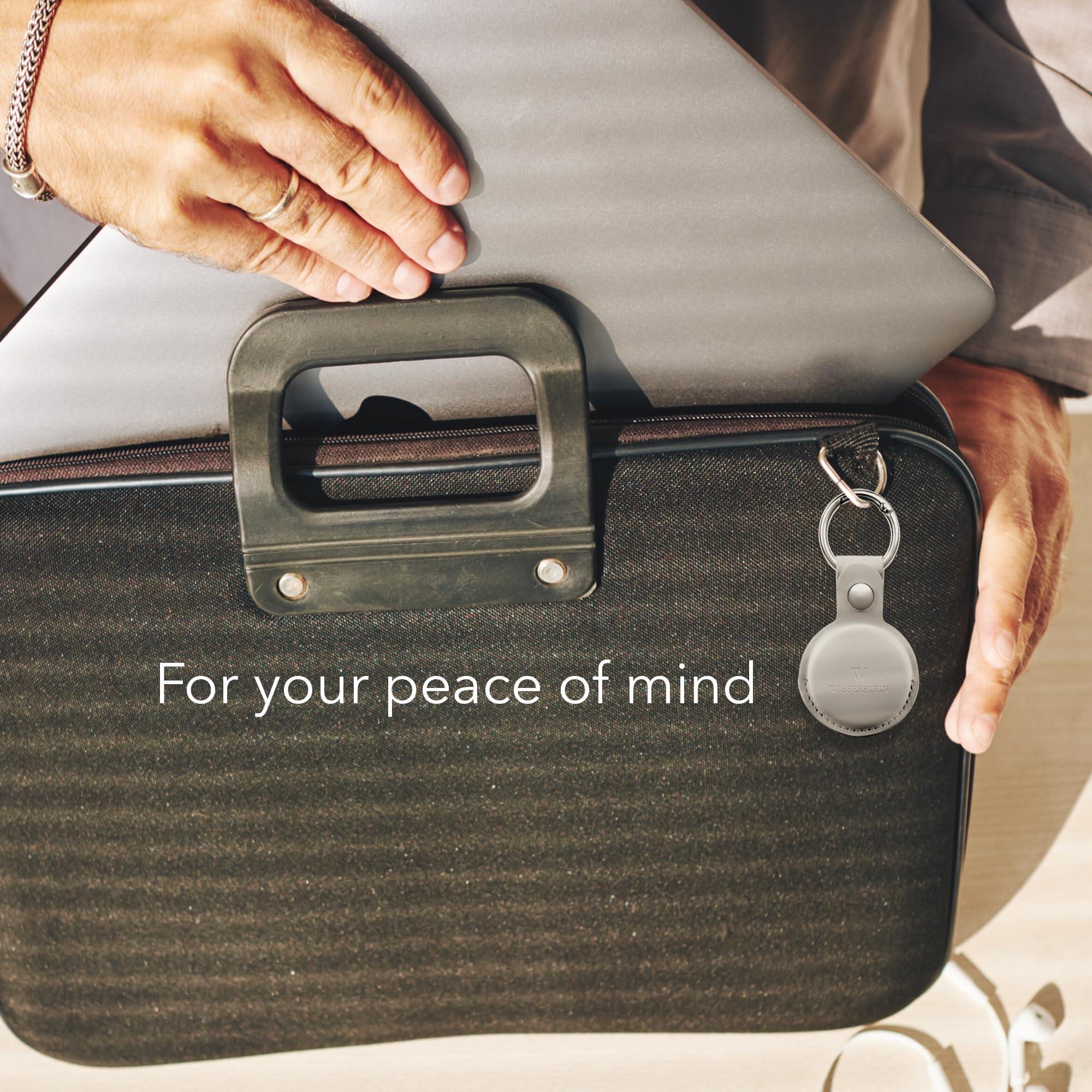 Wasserstein Wasserstein WTag Bluetooth Trackers - MFi Certified Luggage, Key, Pet, Phone Tracker - Works with Apple Find My (Not Compatible with Android) (2 Pack, White)