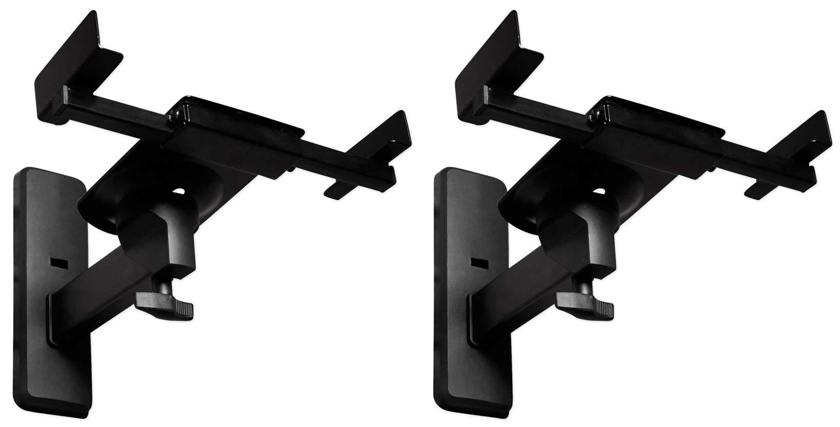 Rockville Pair Rockville RHSB8 Wall Mount Swivel Speaker Brackets For Home Theater Bookshelf or Studio Monitors, Black