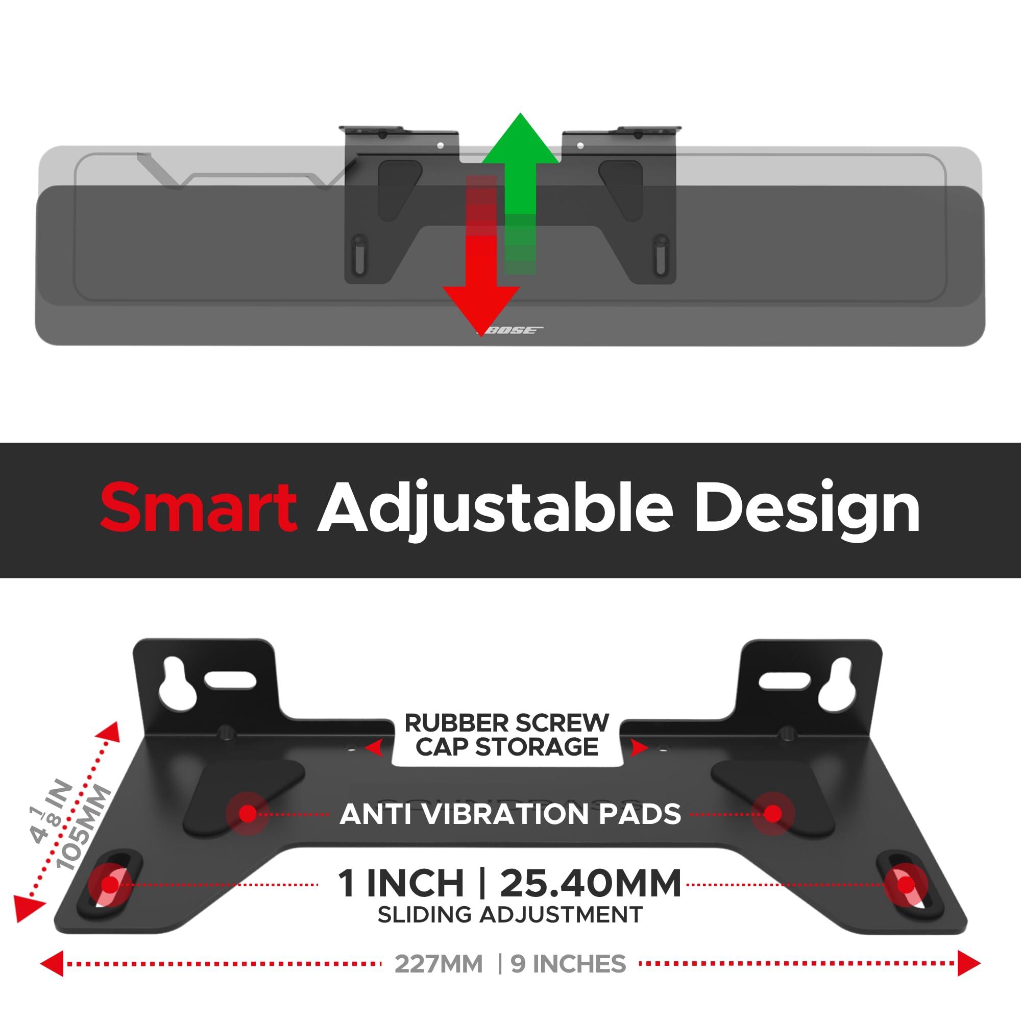 Sound Bass TV Speaker Wall Mount Bracket | Compatible with Bose TV Speaker Soundbar Only | Complete with Full Mounting Hardware Kit | Only Suitable for Bose TV Speaker Sound Bar | UK Design by Soundbass