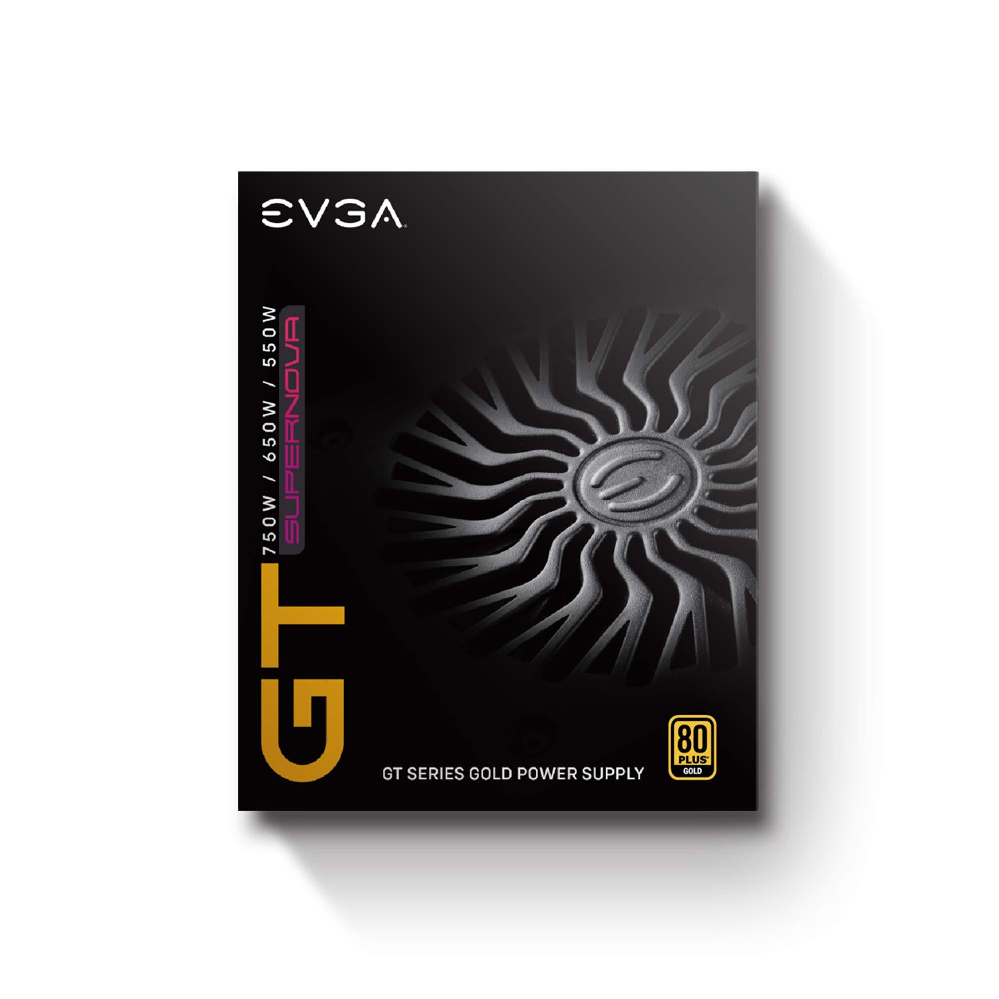 EVGA EVGA 650 GT, 80 Plus Gold 650W, Fully Modular, Auto Eco Mode with FDB Fan, 100% Japanese Capacitors, 7 Year Warranty, Includes Power ON Self Tester, Compact 150mm Size, Power Supply 220-GT-0650-Y1