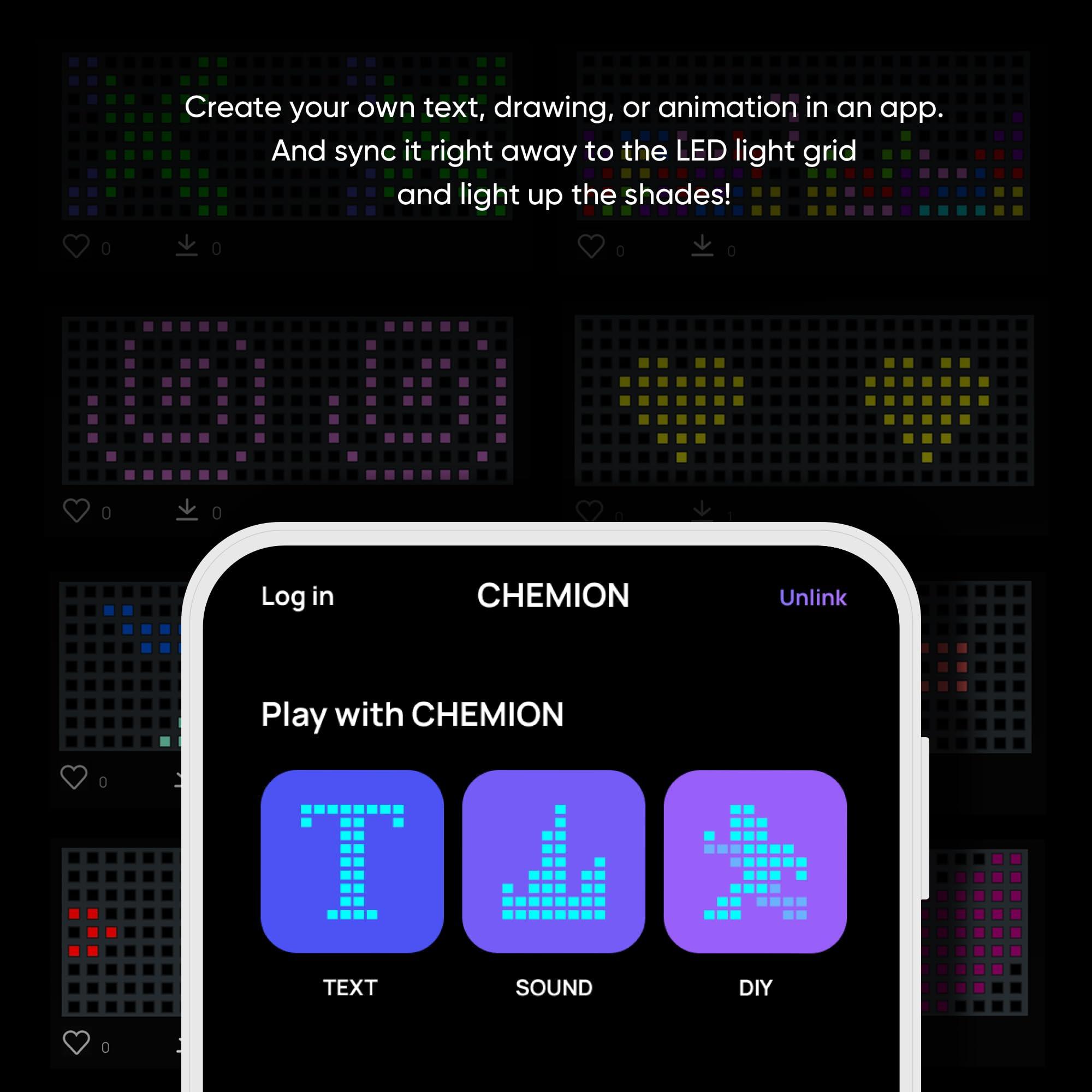 CHEMION CHEMION LED Glasses for adults, Customizable Bluetooth LED Glasses, Perfect for Christmas, Halloween, and Birthday Parties (Color) (2024 Ver.)