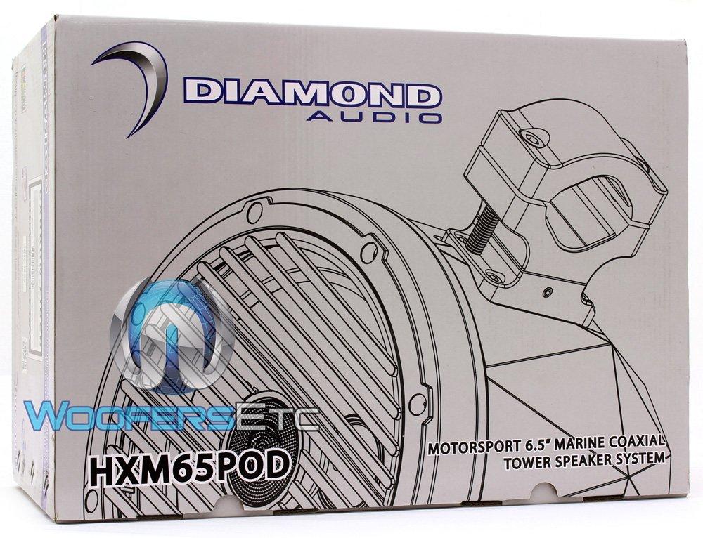 Diamond Audio Diamond Audio HXM65PODCFW 6.5" 80W RMS 2-Way Marine Coaxial Tower Speakers