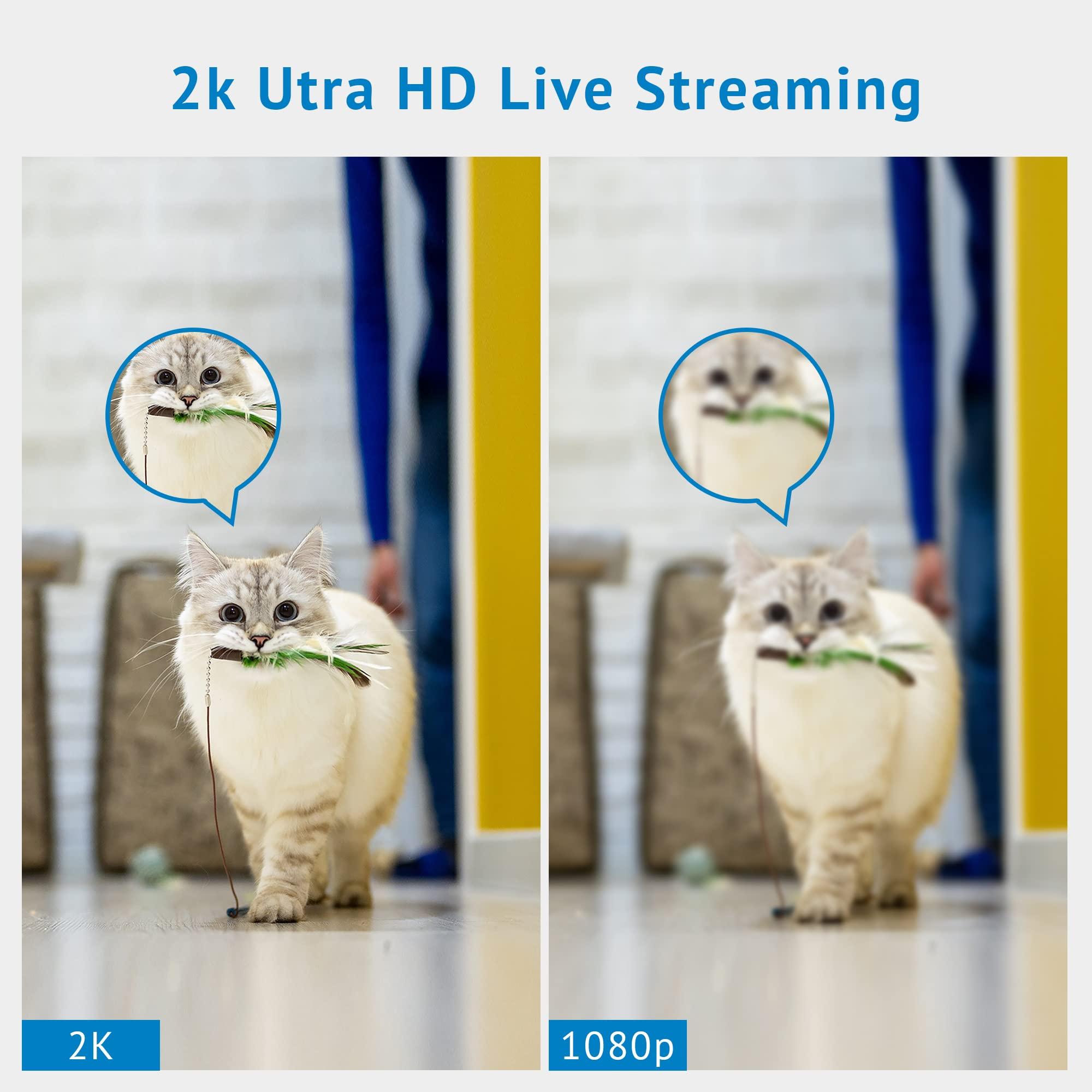 LaView LaView 4MP 2K Cameras for Home Security Indoor,Home Security Camera for Baby/Elder/Pet/Nanny,Baby Cam Starlight Sensor Color Night Vision,US Cloud Service,Works with Alexa