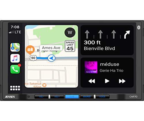 Jensen Jensen CAR710 7” Mechless Multimedia Receiver with Apple CarPlay l Android Auto l Built-in Bluetooth l 240 Watts MOSFET Power (60W x 4)