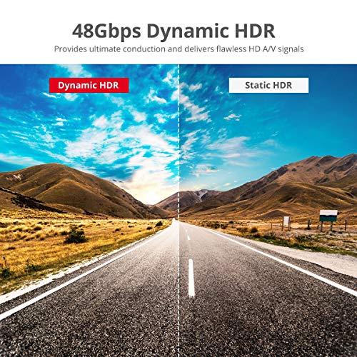 SIIG SIIG 8K Ultra High Speed HDMI Cable - 3.3ft, HDMI 2.1 Cable - 8K,48Gbps,Dynamic HDR,4K/120Hz,eARC, HDCP 2.3 DSC, for PS5, Xbox Series X, RTX 3XXX, RX 6XXX, Apple TV, and More (CB-H21411-S1)