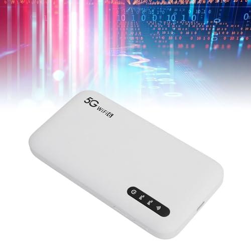 Wisoqu 5G Mobile Hotspot, 5G Router with Sim Card Slot, 5G Modem, Portable Wi Fi Device for Travel, Unlocked LTE Mobile Hotspot Wi Fi 6, 2.77Gbps, 6100mAh, for Phone Tablet