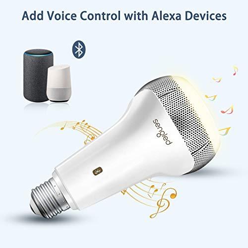 Sengled Sengled Solo JBL Speaker Light Bulb Dual Channel Dimmable LED Light App Controlled 45W Equivalent E26 Smart Timing Music Bulb, Compatible with Alexa via Bluetooth Connection