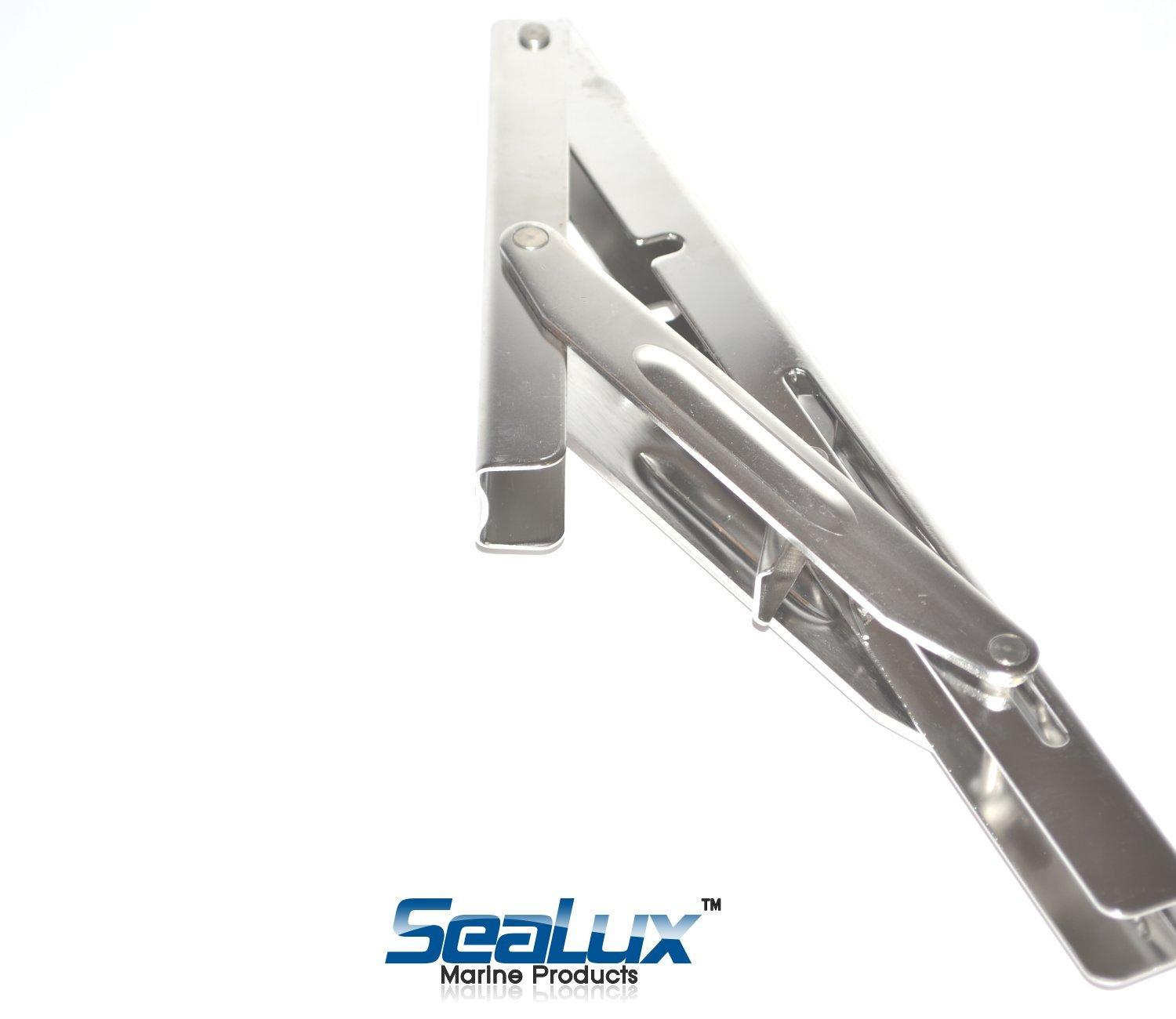 SeaLux Marine Products SeaLux Stainless Steel Heavy Duty Folding Bracket for Table,Shelving,Bench Max Load 550 lbs