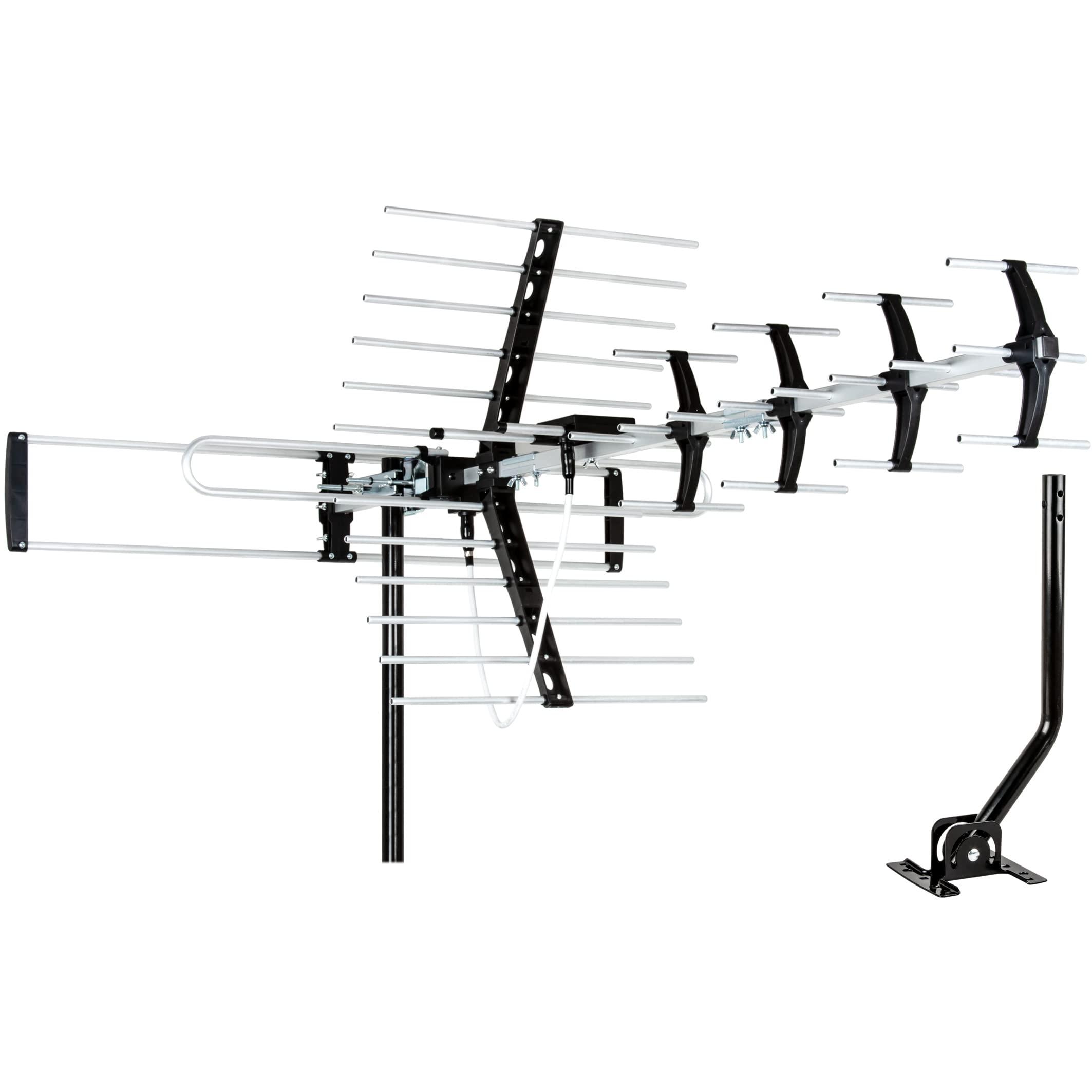 Five Star Five Star Outdoor HDTV Antenna up to 200 Mile Long Range, Attic or Roof Mount TV Antenna, Long Range Digital OTA AntennaATSC 3.0 Ready for 4K 1080P VHF UHF with Mounting Pole