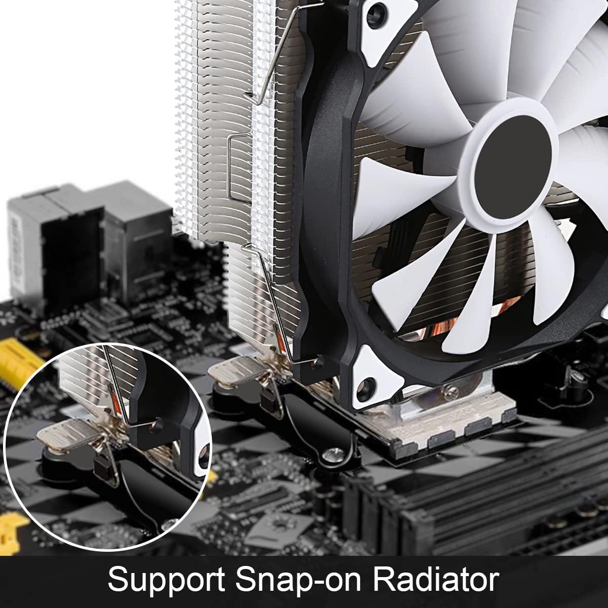 DKARDU DKARDU CPU Fan Bracket for AM4 Backplate, 3Pairs Heatsink Retainer Mounting Support Bracket for Hook-Type Air-Cooled or Partially Water-Cooled Radiators, CPU Fan Holders for AMD