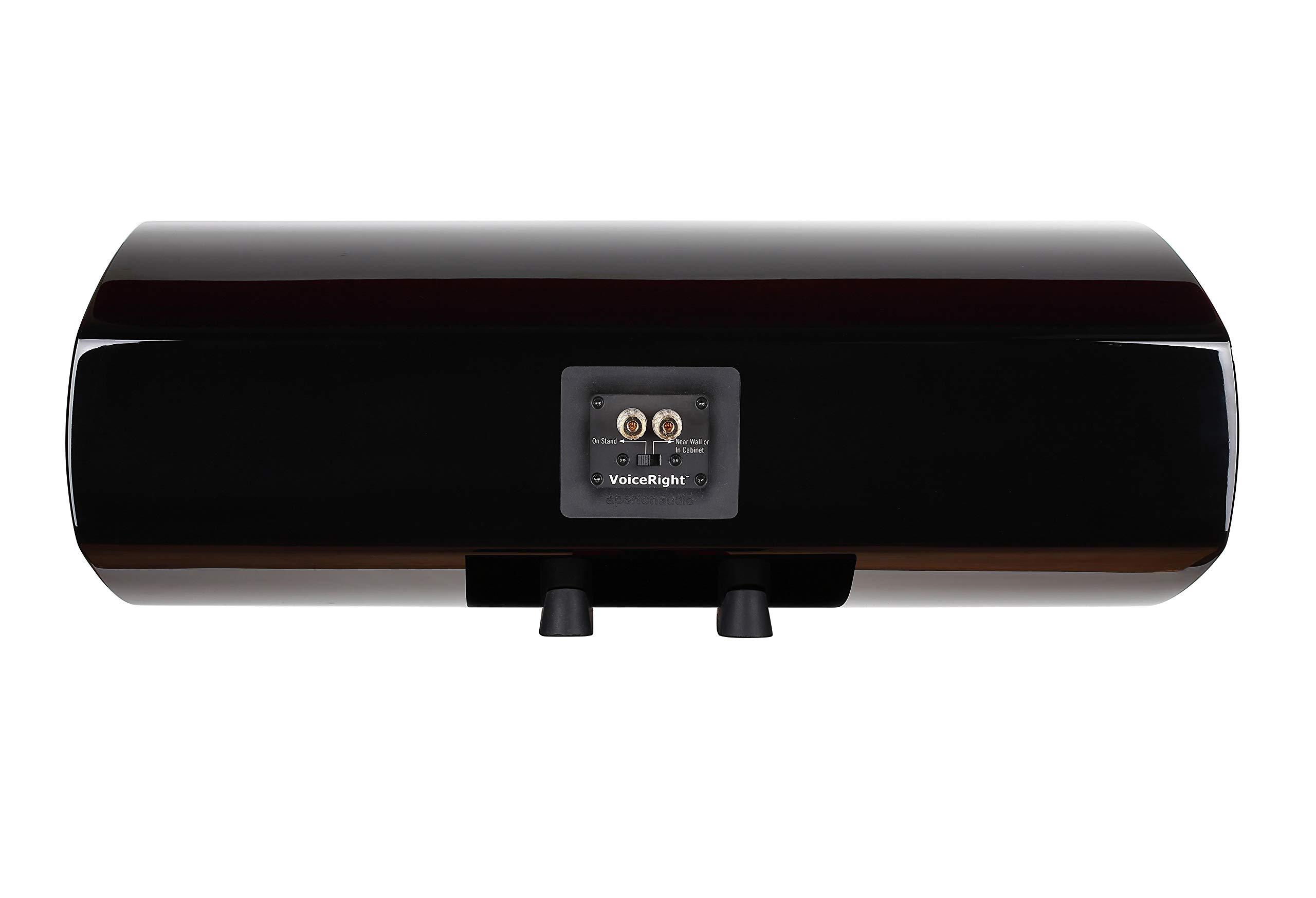 Aperion Audio Aperion Audio Verus III Grand V6C 3-Way Center Channel Speaker with Dual 6.5-Inch Woofers for Home Theater, Crystal-Clear Dialogue and Vocals, Passive, Wall Mountable, Single (Gloss Black)