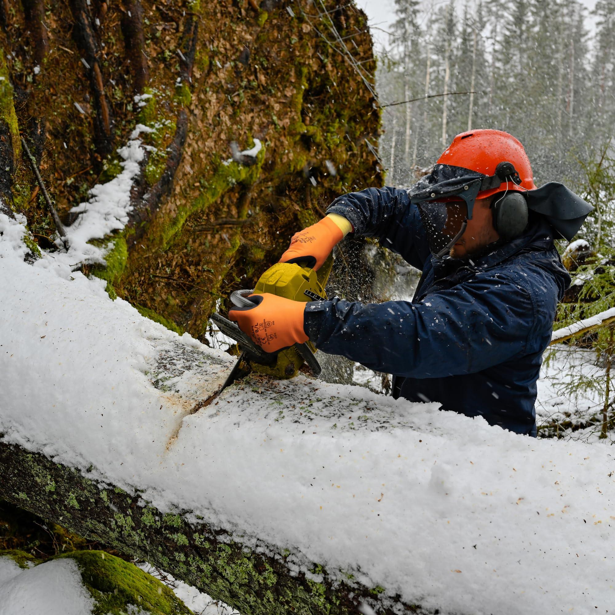 SHOWA SHOWA 406 Latex Rubber Insulated Winter Work Glove with Acrylic/Nylon Liner, Large (Pack of 12 Pair)