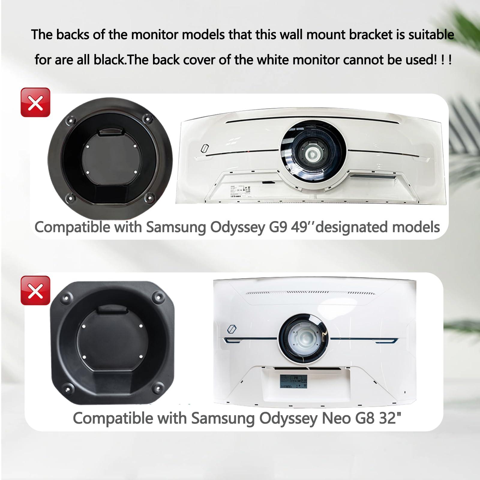 Tjweiqing Odyssey G7 Mount Adapter is Only Compatible with Samsung Odyssey G6 G7 Series Monitor (Fits 27\" 32\" G75T, 28\" G70B, 49\" CHG90 CJ890 S95UA Monitor)