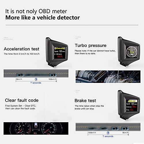 wiiyii Head Up Display, Car HUD P8, OBDII & GPS Dual System, The 1st Model in The Market Can be Installed on A-Pillar Trim (1)