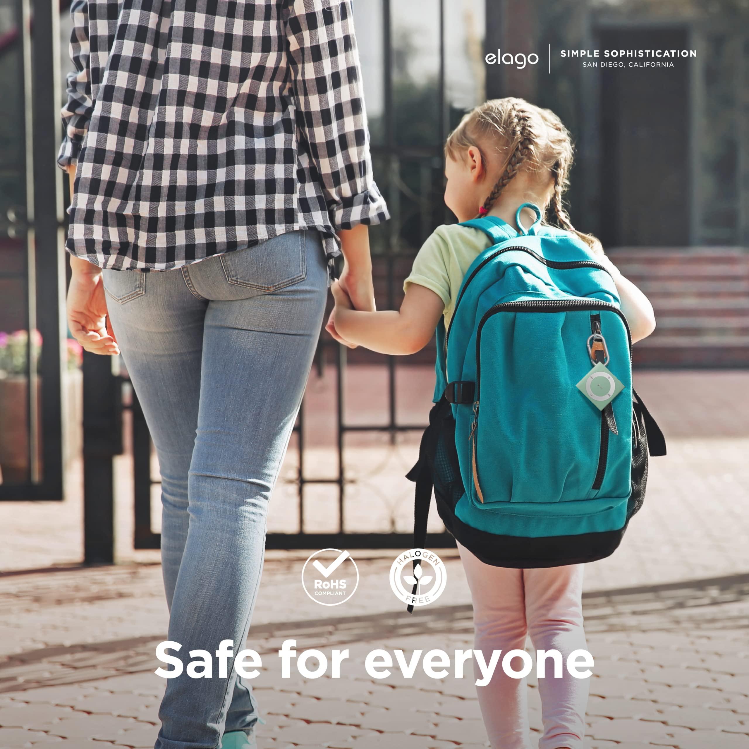 elago elago Shuffle Case Compatible with Apple AirTags Case [Mint] - Designed for Air Tag Drop Protection, Classic Retro MP3 Player Design(Track Dogs, Keys, Backpacks, Purses) Tracking Tag Not Included