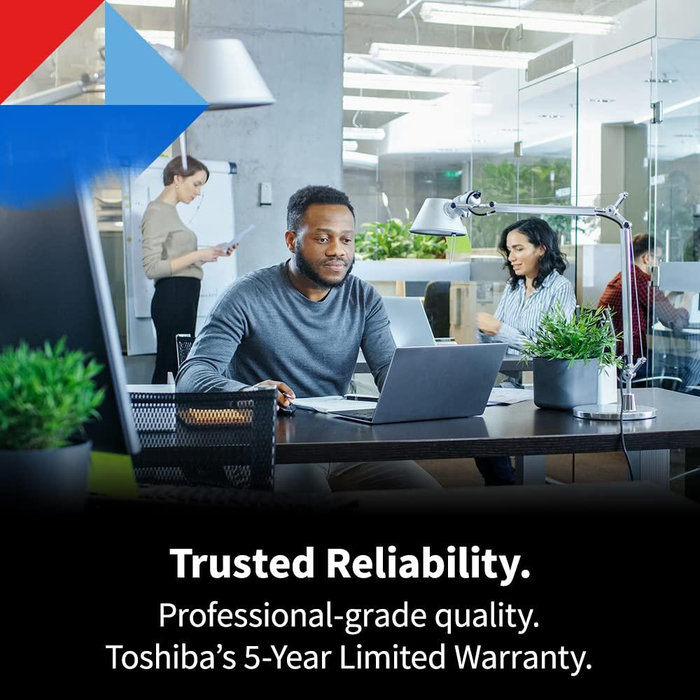 TOSHIBA Toshiba N300 PRO 14TB Large-Sized Business NAS (up to 24 bays) 3.5-Inch Internal Hard Drive - Up to 300 TB/year Workload Rate CMR SATA 6 GB/s 7200 RPM 512 MB Cache - HDWG51EXZSTB