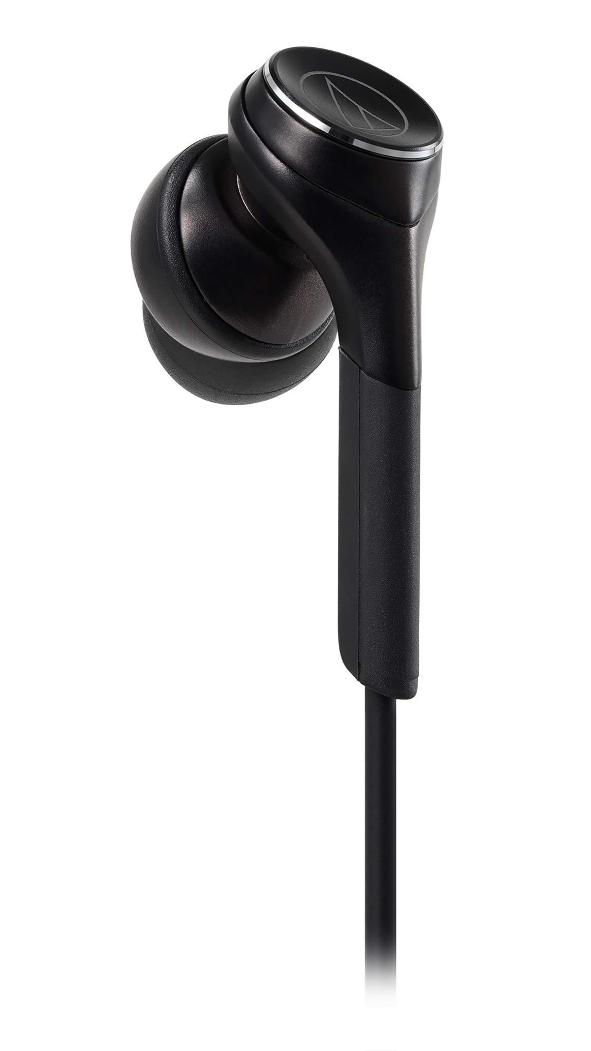 Audio-Technica Audio Technica Solid BASS in-Ear Earphones, Wired, Deep Bass, Supports High Resolution Sound Sources, Black ATH-CKS770X BK